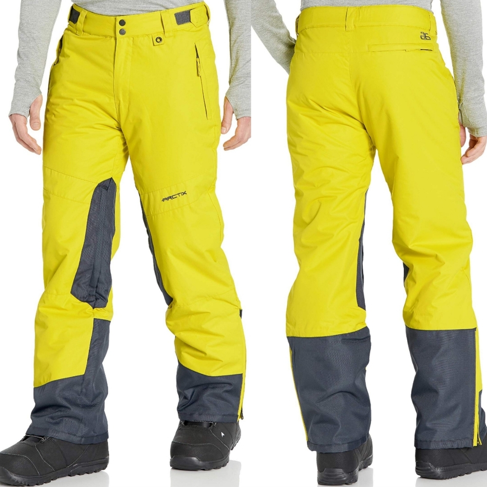 Zermatt By X-Arctix Electric Yellow Gray Insulated Ski Snowboard Pants XXL NWT